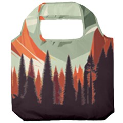 Mountains Foldable Grocery Recycle Bag