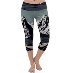 Mountains Capri Yoga Leggings