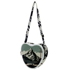 Mountains Heart Shoulder Bag by Salmanaz77