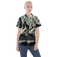 Mountains Women s Short Sleeve Pocket Shirt