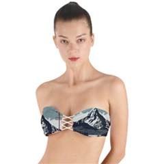 Mountains Twist Bandeau Bikini Top