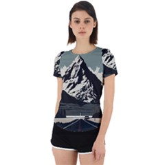 Mountains Back Cut Out Sport T-shirt