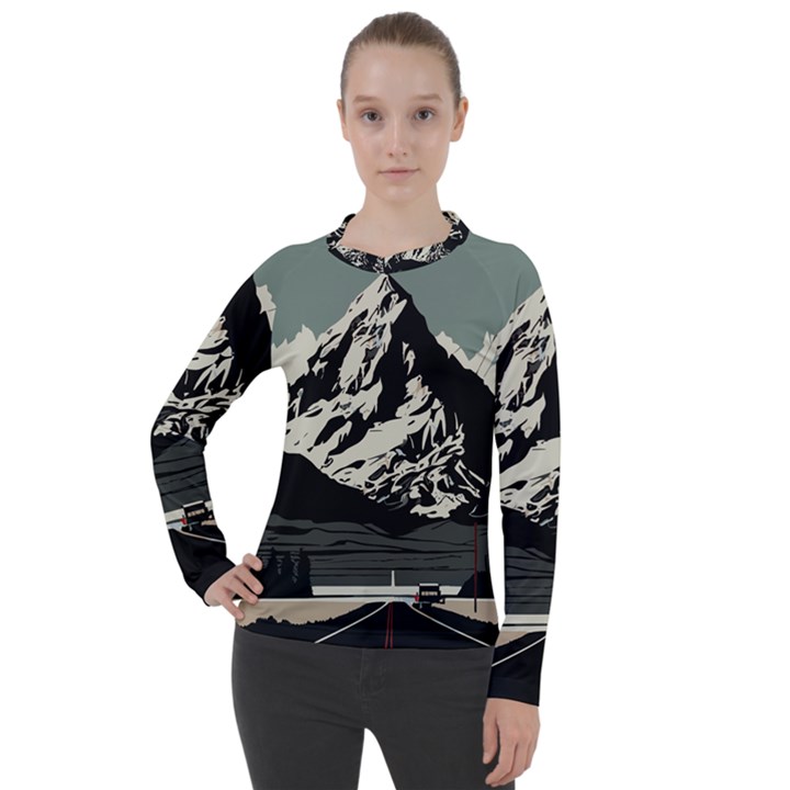 Mountains Women s Pique Long Sleeve T-Shirt