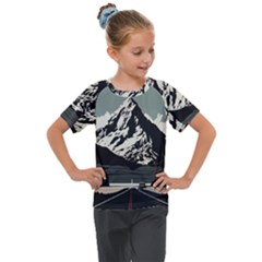 Mountains Kids  Mesh Piece T-shirt