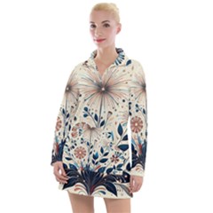 Flowers Bloom Blossom Flora Modern Women s Long Sleeve Casual Dress by Salmanaz77