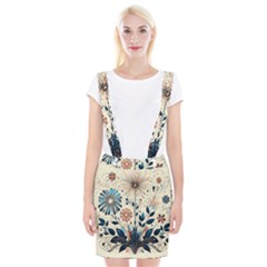 Flowers Bloom Blossom Flora Modern Braces Suspender Skirt