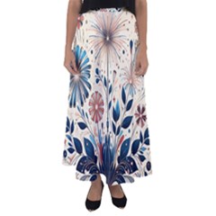 Flowers Bloom Blossom Flora Modern Flared Maxi Skirt by Salmanaz77