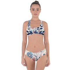 Flowers Bloom Blossom Flora Modern Criss Cross Bikini Set by Salmanaz77