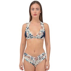 Flowers Bloom Blossom Flora Modern Double Strap Halter Bikini Set