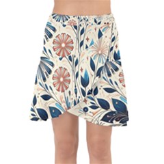 Flowers Bloom Blossom Flora Modern Wrap Front Skirt