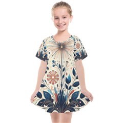 Flowers Bloom Blossom Flora Modern Kids  Smock Dress by Salmanaz77