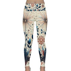 Flowers Bloom Blossom Flora Modern Lightweight Velour Classic Yoga Leggings