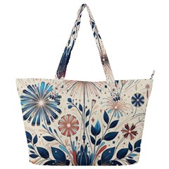 Flowers Bloom Blossom Flora Modern Full Print Shoulder Bag by Salmanaz77