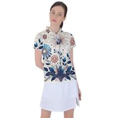 Flowers Bloom Blossom Flora Modern Women s Polo T-shirt