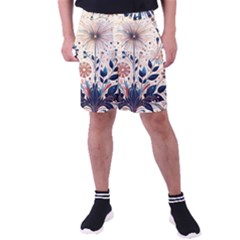 Flowers Bloom Blossom Flora Modern Men s Pocket Shorts