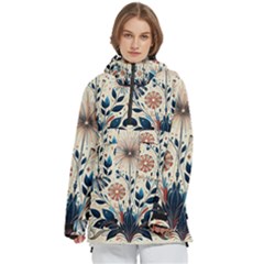 Flowers Bloom Blossom Flora Modern Women s Pullover Zip Ski And Snowboard Waterproof Breathable Jacket by Salmanaz77