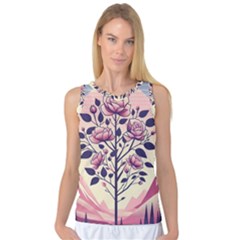 Roses Flowers Bloom Nature Blossom Women s Basketball Tank Top