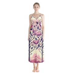 Roses Flowers Bloom Nature Blossom Button Up Chiffon Maxi Dress