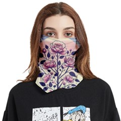 Roses Flowers Bloom Nature Blossom Face Covering Bandana (Two Sides)