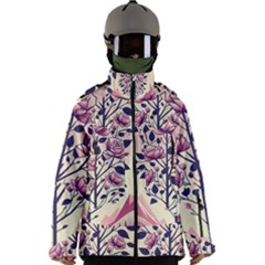 Roses Flowers Bloom Nature Blossom Men s Zip Ski and Snowboard Waterproof Breathable Jacket