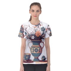 Flower Vase Nature Bloom Blossom Women s Sport Mesh T-shirt