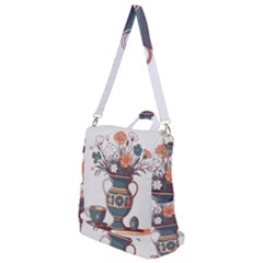 Flower Vase Nature Bloom Blossom Crossbody Backpack by Salmanaz77