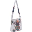 Flower Vase Nature Bloom Blossom Zipper Messenger Bag View1