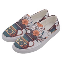 Flower Vase Nature Bloom Blossom Men s Canvas Slip Ons