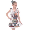 Flower Vase Nature Bloom Blossom Kids  Tie Up Tunic Dress View1