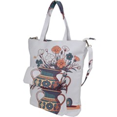 Flower Vase Nature Bloom Blossom Shoulder Tote Bag