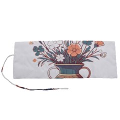 Flower Vase Nature Bloom Blossom Roll Up Canvas Pencil Holder (s) by Salmanaz77