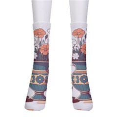 Flower Vase Nature Bloom Blossom Crew Socks by Salmanaz77