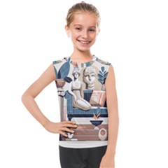 Sculpture Statue Angel Artwork Kids  Mesh Tank Top