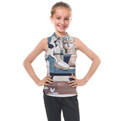 Sculpture Statue Angel Artwork Kids  Sleeveless Polo T-shirt