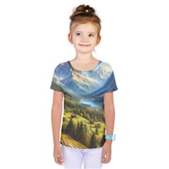 Forest Landscape Nature Trees Kids  One Piece T-shirt