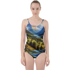 Forest Landscape Nature Trees Cut Out Top Tankini Set