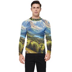 Forest Landscape Nature Trees Men s Long Sleeve Rash Guard