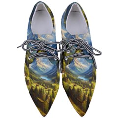 Forest Landscape Nature Trees Pointed Oxford Shoes