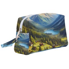 Forest Landscape Nature Trees Wristlet Pouch Bag (large)