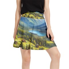 Forest Landscape Nature Trees Waistband Skirt