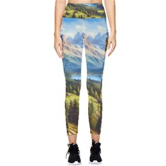 Forest Landscape Nature Trees Pocket Leggings 