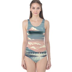 Artwork Painting Sculpture Nature One Piece Swimsuit