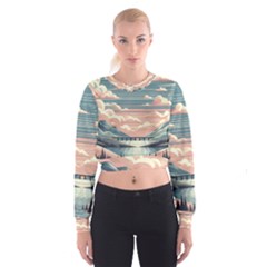 Artwork Painting Sculpture Nature Cropped Sweatshirt