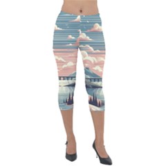 Artwork Painting Sculpture Nature Lightweight Velour Capri Leggings 