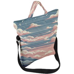 Artwork Painting Sculpture Nature Fold Over Handle Tote Bag by Salmanaz77