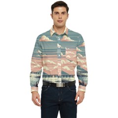 Artwork Painting Sculpture Nature Men s Long Sleeve Pocket Shirt 