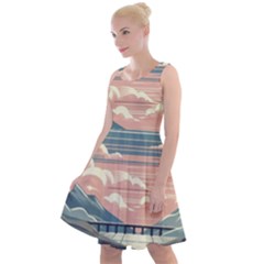 Artwork Painting Sculpture Nature Knee Length Skater Dress