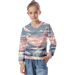 Artwork Painting Sculpture Nature Kids  Long Sleeve T-shirt With Frill 