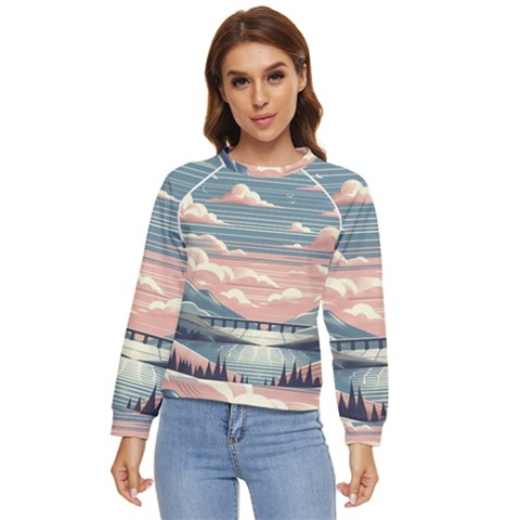 Artwork Painting Sculpture Nature Women s Long Sleeve Raglan T-shirt by Salmanaz77