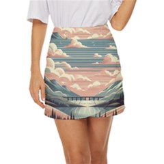 Artwork Painting Sculpture Nature Mini Front Wrap Skirt